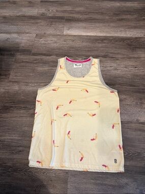 Kolby Men’s Yellow Banana Print Tank Top